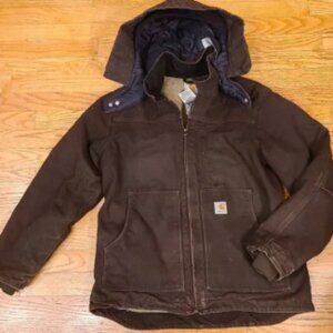 Carhartt Sandstone Ridge Coat Sherpa Lined Womens Medium WC061 DKB Dark Brown